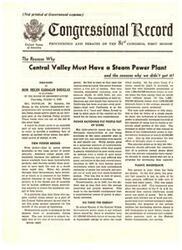 ["The document is a speech by Honorable  Helen Gahagan Douglas about the importance of water and power in the Central Valley project in California. She emphasizes the need for full development and public benefit, and criticizes those who talk about it but do not act. She discusses the rapid growth of California's population and the necessity of water and power for future prosperity. The Democratic Party's platform on water and power resources is also highlighted."]