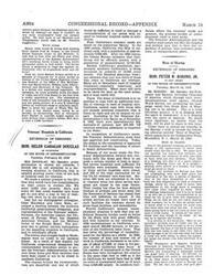 ["In a speech delivered in 1945, Honorable  Helen Gahagan Douglas discusses the implications of the atomic age and the need for international cooperation in sharing knowledge of atomic energy. She argues that secrecy is not feasible and that the United Nations should have the right to monitor research in all countries to prevent the misuse of this powerful technology. Douglas emphasizes the importance of erasing the causes of war and promoting international good faith and cooperation based on Christian principles. She warns against isolationism and urges humanity to use atomic energy for creative purposes to benefit all mankind."]