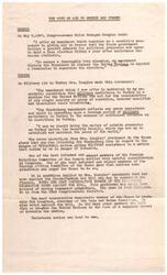 ["Helen Gahagan Douglas opposes the Mundt-Nixon Bill because she believes it threatens freedom of speech and assembly. She argues that democracy is better than communism and should be shown to the world through example, rather than through restricting individual rights."]