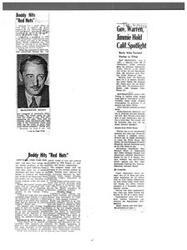 ["The document describes a banquet held in honor of Boddy, a political candidate, where he was praised for his service in World War I and his contributions as a publisher. The banquet included speeches, a reception, and tributes from various dignitaries. There were also discussions about industrial development in California."]