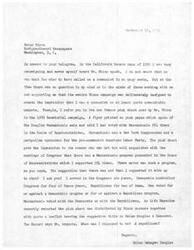 ["Congressman Richard M. Nixon gave a speech in September 1950 emphasizing the importance of the upcoming election in determining the nation's policies on communism. He criticized his opponent, Helen Gahagan Douglas, for her views on communism and lack of support for anti-communist measures. Nixon highlighted Douglas' votes against legislation investigating communist activities and loyalty checks for federal employees. He argued that Douglas was not qualified to represent California in the Senate due to her record on these issues."]
