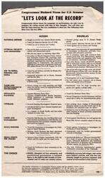 ["The document provides information about Congressman Richard Nixon's background, political career, beliefs, and campaign for United States Senator. It highlights his strong stance against communism, dedication to maintaining a strong economy and military, and commitment to integrity in high places. The document also mentions Nixon's involvement in exposing subversives and spies, as well as his opponent's contrasting views. Additionally, it includes details about Nixon's family life and interactions with constituents. Overall, The document portrays Nixon as a dedicated and principled leader."]