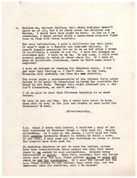["Helen Gahagan Douglas is writing to the editor of the Los Angeles Times to address false reports about her involvement in Communist activities. She denies any association with such ideas and expresses her dedication to fighting Communism. She also defends her husband and requests the publication of her letter to set the record straight."]