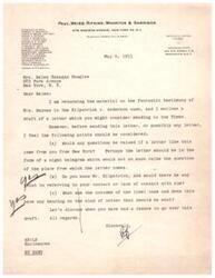["The writer expresses gratitude for a letter received and discusses the distressing state of the country, mentioning the importance of good people like Helen Gahagan. They discuss the destructive tactics being used by the government and warn against falling for authoritarianism. The writer defends Helen against any accusations and expresses concern for the future of the country."]