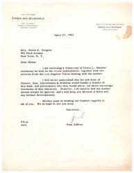 ["The author is discussing a letter they sent to Lola and Jack, speculating about the motives of a Mrs. Haynes who gave testimony against them. They are considering sending a letter to newspapers to address the situation. The author expresses concern for their children and Melvyn, but is not personally upset. They mention paying a California tax and considering changing residence. The author also mentions not planning to run for Congress again and discusses a potential mayoral candidacy for Melvyn. The document closes with well wishes for Florence Reynolds and regrets about missing a party."]