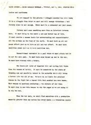 ["The speaker is addressing a C.I.O. rally and discussing the importance of unity and democracy in the upcoming election. They highlight the power of the people to elect representatives who will represent them and advocate for their rights. The speaker emphasizes the importance of maintaining unity and fighting against discrimination and anti-labor legislation in order to achieve victory in the war. They urge the audience to stand together and support the Commander-in-Chief in the final push for victory."]