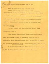 ["Helen Gahagan Douglas expresses her support for price control and the continuation of the OPA in a speech to Congress on June 25, 1946. She argues that abandoning price control would be disastrous for the economy and compares it to the devastation of the atomic bomb in Hiroshima. Douglas criticizes a bill that she believes will lead to inflation and higher prices, stating that it will only give the American people an illusion of protection. She ultimately refuses to vote for the bill, believing it would not benefit the American people."]
