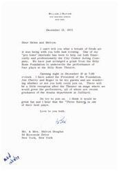 ["The Liberal Party of the Yale Political Union invited Helen Gahagan Douglas to speak at one of their special meetings. They thanked her for discussing the past and considering new directions for the future. They admired her commitment to upholding principles and commended her for calling for new approaches to longstanding problems. They reimbursed her for her expenses and expressed their excitement to have her join them."]