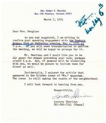 ["Ruth G. Newman is inviting Helen to join her and other Ortho Workshop panel members for lunch at the Top of the Mark on April 10, 1974, to discuss their symposium. Helen responds that she regrets she cannot attend due to work responsibilities."]
