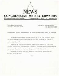 ["Congressman Mickey Edwards will be a guest on the C-SPAN Network's Nationwide Call-In program to discuss recent developments in Central America. Viewers can call in with their questions."]