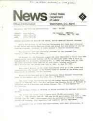 ["The Department of Labor responded to concerns raised by Congressman English about the allocation of funds to Indian and Native American organizations under the Job Training Partnership Act. They explained that the use of the 1980 census data is necessary for allocating funds and that reductions in funding were due to changes in demographic data and overall funding reductions. The Department stated that their allotments are based on the best available data and follow regulations, and directed technical concerns about census data to the Bureau of the Census."]