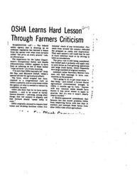 ["The document  discusses the exemption of farms and businesses with 10 or fewer employees from OSHA regulations. There was confusion about the number of employees specified in the amendment, with the correct number being 10. The error was not corrected in the conference report adopted by the House on August 10th."]