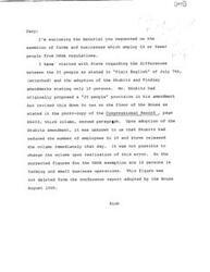 ["The document is from Glenn English, a member of the United States House of Representatives, to Benjamin L. Brown of the United States Department of Labor regarding a complaint from Frank D. Greer about representation before the OSHA Review Commission. Greer, an administrator at the Oklahoma Construction Advancement Foundation, raised concerns about the requirement for a representative to be a member of the firm cited or an attorney-at-law. English is seeking clarification on the issue and requesting information on alternative options for representation before the commission."]