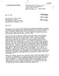 ["The document  includes correspondence between various individuals and organizations regarding concerns about OSHA policies and training programs for workers in hazardous occupations in Oklahoma. The documents discuss the need for proper training and qualifications for consultants, as well as the classification of manufacturers for the N.E.P. There is also a request for changes to Department of Labor policies and a call for participation from Representative Glenn English."]
