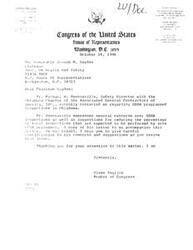 ["The document is from Glenn English, a member of Congress, to John A. Pendergrass, Assistant Secretary for Occupational Safety & Health at the Department of Labor. The document discusses concerns and suggestions regarding OSHA programmed inspections in Oklahoma, brought to English's attention by Michael W. Rounsaville, Safety Director with the Oklahoma Chapter of the Associated General Contractors of America, Inc. English urges Pendergrass to consider Rounsaville's concerns and suggestions."]