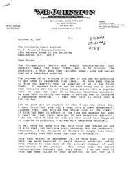 ["Glenn English, a member of Congress, received a letter from A.R.K. Ramos Foundry & Manufacturing Company expressing concern over proposed changes to the OSHA airborne lead standard. The company believes that complying with the new standard would be costly and could potentially put them out of business. They urge English to oppose the standard to protect jobs and businesses. English assures them that their concerns will be considered if Congress votes on the matter."]