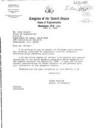 ["The document  includes letters from grain handling facility managers to Representative Glenn English expressing concerns about proposed OSHA regulations. The managers believe the regulations are unnecessary, costly, and may detract from effective safety practices already in place. They request that Representative English contact OSHA on their behalf to address their objections. The National Grain and Feed Association also opposes the proposed regulations, stating that the industry has already implemented effective safety measures without the need for specific OSHA standards."]