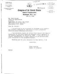 ["Congressman Glenn English is writing to Ms. Ruth Knight of O.S.H.A. on behalf of Oklahoma grain dealers who have concerns about O.S.H.A. proposals affecting grain handling facilities. He is enclosing letters from dealers expressing objections to the proposals and urges Knight to consider these concerns in the evaluation of the proposed changes."]