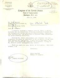["Glenn English, a member of Congress, received a response from Barry J. White of OSHA regarding concerns over proposed regulations for grain handling facilities. Mr. White acknowledges the concerns but does not make any commitments. OSHA will consider the economic impact on grain handling facilities during the rulemaking process."]
