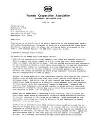["Gene Warnock, General Manager of Farmers Grain Company, located in Kremlin, Oklahoma, expresses his strong opposition to the Occupational Safety and Health Administration's proposal to establish a 4 milligram per cubic meter permissible exposure level for wheat, oat, and barley dust. He argues that OSHA has not provided adequate scientific data to support this level, and that it would be technically infeasible and costly for facilities to comply with. Additionally, he criticizes OSHA for not demonstrating the significant risks associated with exposure to grain dust and urges them to delete the proposed exposure limit."]