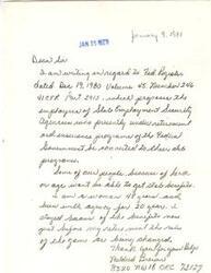 ["Virginia Adkins is writing to Honorable Glenn English regarding a proposal in the Federal Register that would convert employees of State Employment Security Agencies from Federal to State Retirement and Insurance programs. She has been with the Oklahoma Employment Security Agency for 26 years and is concerned about losing the current benefits she has invested in. Adkins asks for consideration of how this proposal would impact employees and retirees of Employment Security Agencies, emphasizing the seriousness of the matter."]