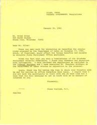 ["The document  is a series of correspondence between Bill Hanna, President of the Oklahoma Chapter of the International Association of Personnel in Employment Security (IAPES), and Congressman Glenn English regarding opposition to proposed regulations by the Department of Labor that would affect fringe benefits for State Employment Office employees. Hanna and the IAPES strongly protest the changes, stating that employees have contributed towards their current benefits and do not think it is fair for the regulations to be changed. Congressman English acknowledges the concerns and voices opposition to the proposal. The comment period on the regulations has been extended for an additional 30 days."]