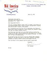 ["Alfred Hamilton wrote letters to Glenn English and the Commissioner of Indian Affairs regarding issues with the Cheyenne & Arapaho  Comprehensive Employment and Training Act (CETA) program, the conduct of Superintendent Joseph E. Birdshead, and the lack of proper management and qualifications within the tribe's administration. Hamilton requested the removal of Birdshead and emphasized the need for qualified personnel to manage tribal affairs in accordance with the Tribal Constitution."]