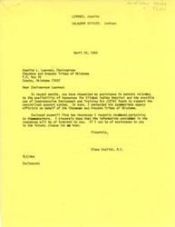 ["Glenn English, a member of Congress, received a letter from Fred Hoffman regarding the reduction of the Cheyenne-Arapaho Tribes' service area. English contacted Herbert Fellman of the Department of Labor on behalf of the Tribes and promised to provide a final response. Hoffman's letter to Fellman addressed issues such as financial transfers, jurisdictional changes, and the impact on tribal members. The Tribes argued that their jurisdiction includes seventeen counties and requested a prompt response on the jurisdictional issue. The document also mentioned contacting other officials and organizations for support."]