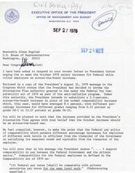 ["The document  is a letter from Honorable Glenn English, a member of the House of Representatives, to Mr. R.D. Thompson, Director of Oklahoma City Conventions and Tourism, discussing the possible elimination of the United States overseas marketing effort. Mr. English received a response from Mr. Hubert L. Harris, Jr., Assistant Director of the Office of Management and Budget, stating that decisions on the elimination of overseas travel promotion activities of the United States Travel Service will be made public when the President's budget is released. The document also includes points to consider regarding the federal role in international tourism, including the increase in foreign travel expenditures in the United States and the effectiveness of current tourism promotion programs."]