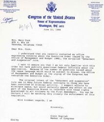["The document  is a letter from the Coalition for Prompt Pay to Representative Glenn English, urging him to support their recommendations for strengthening Circular A-125, which implements the Prompt Payment Act Amendments of 1988. The coalition supports additional penalties for nonpayment of interest and emphasizes the importance of agencies complying with the automatic penalty provisions of the law. The document also mentions the need for better communication, training, and management practices within agencies to improve payment management."]