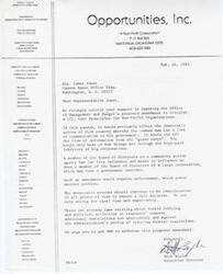 ["The author of the letter is against the OMB proposed rule governing cost principles for non-profit organizations, particularly regarding restrictions on political advocacy. They believe the regulations are unnecessary, overly broad, and infringe upon First Amendment rights. They argue that non-profit organizations should be allowed to participate in dialog and advocacy activities that contribute to the improvement of service delivery systems. The author strongly urges the withdrawal of the proposed regulations."]