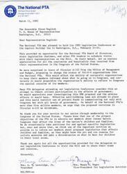 ["The document  is a letter from two different organizations, the Alliance for Justice and The National Coalition to Expand Charitable Giving, expressing appreciation for Congressman Glenn English's opposition to proposed regulations that would restrict non-profit organizations receiving federal funds from engaging in advocacy activities. The document  also highlights concerns about Executive Order 12404, which would limit participation in charitable campaigns and potentially exclude organizations working on important social issues. The organizations urge Congressman English to continue advocating for the protection of First Amendment freedoms and access to governmental decision-making for non-profit organizations."]