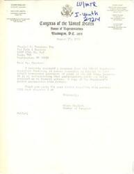 ["The document  consists of two letters, one from Chad Bledsoe, an Associate District Judge, to Glenn English, a Member of Congress, regarding the funding for Job Corps and Civilian Conservation Centers. Bledsoe expresses concern about proposed changes that could lead to the closure of these centers and urges English to oppose the amendments to the Job Partnership Training Act. English responds, thanking Bledsoe for sharing his views and promising to consider them should related measures be considered in the House."]
