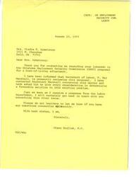 ["Boyd E. Cabaniss wrote to Congressman Glenn English requesting assistance in advocating for a cost-of-living adjustment for retirees from the Oklahoma Employment Security Commission. Cabaniss expressed concern that retirees were not receiving enough retirement income to meet basic needs and highlighted the disparity between their situation and that of other government retirees who receive cost-of-living adjustments. Congressman English responded, informing Cabaniss that he had contacted the Secretary of Labor regarding the proposal and would provide an update once a response was received."]