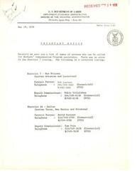 ["The Department of Labor is reaching out to Congressman English to discuss their programs and services that impact his constituents. They are seeking feedback and recommendations on how to better serve the five-state region. They are offering to meet quarterly to discuss any issues and have provided a questionnaire for feedback. They are requesting responses by November 1, 1978."]