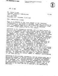 ["Commissioner Grimes of the Oklahoma Insurance Department is expressing concern about the Department of Labor's recent opinion granting ERISA preemption to Diversified Industrial Group, allowing them to avoid state regulation. The Oklahoma Insurance Department feels that the Department of Labor did not conduct an independent investigation before issuing the opinion and believes it could lead to financial harm for consumers. As a result, they will forward all complaints and inquiries about Diversified to the Dallas branch of the Department of Labor, stating that the Department of Labor has exclusive jurisdiction over the program. They have also informed various government officials of their concerns."]