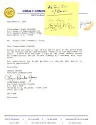 ["Congressman Perkins received a letter from Mr. Joe Johnson, President of the Oklahoma State AFK-610, regarding the funding level for the Human Resources Development Institute. Mr. Johnson believes that the funding should be restored in order to maintain a liaison with business and government. Congressman Perkins is asked to consider Mr. Johnson's views on this matter."]