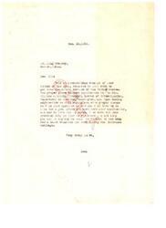 ["Mr. Richard A. Grellner wrote to a member of Congress, LM Gensman, requesting speeches and materials on the Soldier Bonus question for use in debate. Gensman apologized for already sending out all bonus speeches but offered to help with anything else before March 4th. Grellner expressed gratitude and requested the information."]