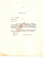 ["The Antrim Lumber Company in Lawton, Oklahoma is seeking settlement for materials supplied for a lavatory annex to the girls' building at Fort Sill School from contractor Fred B. Hannan. The Office of Indian Affairs has not yet made a final settlement with Hannan due to his delinquency in completing the work. The Antrim Lumber Company is requesting assistance from Honorable  L. M. Gensman to urge the government to bring the matter to a conclusion so they can collect the money owed to them."]