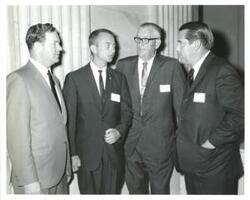 ["Folklife hearing at the Grand Ole Opry Fred R. Harris is shown in most of the photos"]