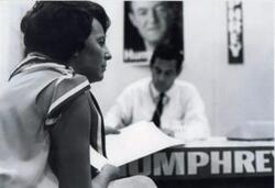 ["Fred R. and LaDonna Harris with Lucian Hunt"]