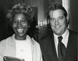 ["Fred R. Harris and Robert F Kennedy visit with two unidentified men September 1965"]