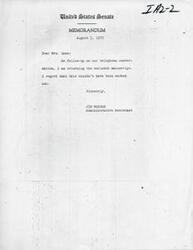 ["The memo is about returning a manuscript and discussing the possibility of LaDonna Harris writing a special article on Indian education for the American Heritage Magazine. The magazine is interested in her perspective on the topic and requests a response as soon as possible."]