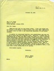 ["The letter is from Mrs. K. M. Bangs to Senator Fred R. Harris requesting help in getting educational assistance for her grandchildren. She is instructed to gather documents proving their Cherokee heritage and send them to the Bureau of Indian Affairs. Mrs. Bangs explains that her grandson, John, and granddaughter, Paula, need financial assistance for their education. She also mentions medical expenses and financial struggles her family is facing. Mrs. Bangs asks Senator Harris for help in getting educational assistance for her grandchildren."]