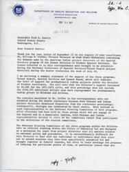 ["The Director of Special Services for Indian Students at Utah State University is concerned about the lack of representation for Indian students in the Special Services program. Despite forming a National Association of Indian Project Directors, they feel ignored and marginalized. They are seeking support from Senator Fred Harris to ensure equitable representation for all ethnic groups in Washington."]