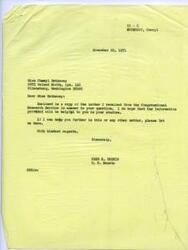 ["Miss Cheryl Hathaway, a student at Central Washington State College, wrote to Senator Fred R. Harris requesting information on the educational difficulties faced by American Indians, both past and present, as part of her research project on intercultural communication. Senator Harris responded by contacting the Bureau of Indian Affairs and the Library of Congress to provide resources for Miss Hathaway. The Bureau of Indian Affairs sent educational documents and the Library of Congress provided a bibliography to assist her in her research."]