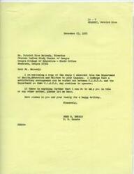 ["Senator Fred R. Harris enclosed a copy of a reply from the Department of Health, Education and Welfare to the Chicano Indian Study Center of Oregon (C.I.S.C.O) Director, Patrick Dion Melendy. Senator Harris expressed hope for a satisfactory arrangement between C.I.S.C.O and the Department so that C.I.S.C.O may continue to operate. Senator Harris also offered further assistance and sent best wishes for the holiday season."]