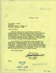 ["Senator Fred R. Harris received a letter from Mr. Robert L. Martin, President of Oklahoma College of Liberal Arts, requesting assistance in securing a grant for a program aimed at educating American Indians. Senator Harris has contacted the Department of Health, Education, and Welfare on behalf of Mr. Martin and expressed his support for the program. He will follow up with Mr. Martin once he receives a response from HEW."]