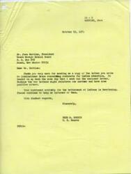 ["Fred R. Harris thanks Juan Martine for sending him a copy of a letter Martine wrote to Commissioner Bruce regarding contracts for Indian education. Harris expresses appreciation for Martine's continued efforts to better the lives of Indians and asks to be kept informed of any developments."]