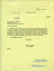 ["Mr. Charles A. Tayrien wrote a letter to Fred R. Harris expressing his desire to find funding for teaching the Osage language and Indian customs and culture classes. Fred R. Harris responded, stating that he has contacted the Bureau of Indian Affairs to inquire about funding programs and other potential sources of funds. Harris will inform Tayrien once he receives a response from the Bureau of Indian Affairs."]